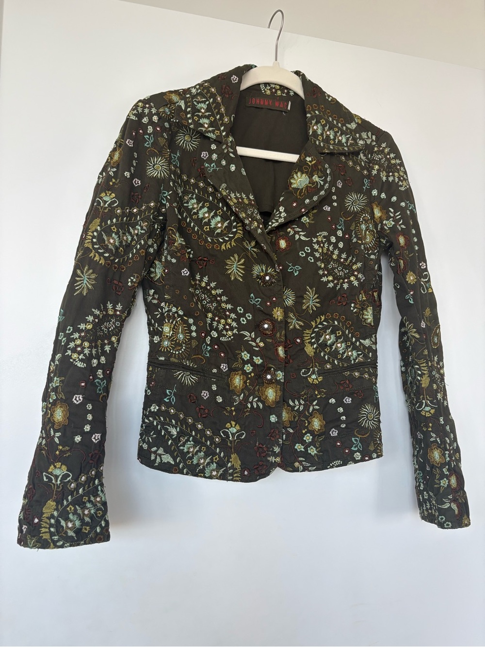 Johnny Was Blazer embroidered paisley sz S